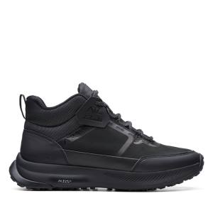 Men's Clarks ATL Trail Up Waterproof Sneakers Black | CLK641SHV