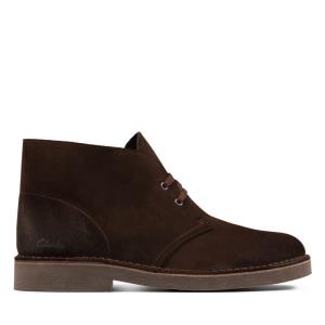 Men's Clarks Desert Boot 2 Originals Boots Dark Brown | CLK497LJP