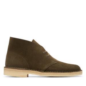 Men's Clarks Desert Boot Originals Boots Dark Olive | CLK286XQD