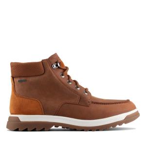 Men's Clarks Ripway Hi GTX Originals Boots Dark Brown | CLK716UBC