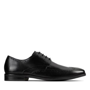 Men's Clarks Stanford Limit Dress Shoes Black | CLK491IMK