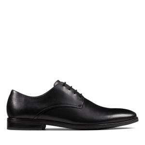 Men's Clarks Stanford Walk Black Shoes Black | CLK396GDM