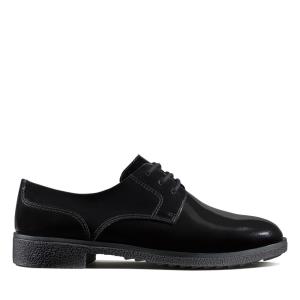 Women's Clarks Griffin Lane Flat Shoes Black | CLK719PEO