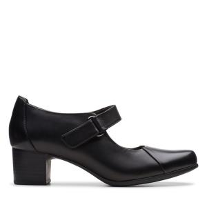 Women's Clarks Un Damson Vibe Heels Shoes Black | CLK249JVU