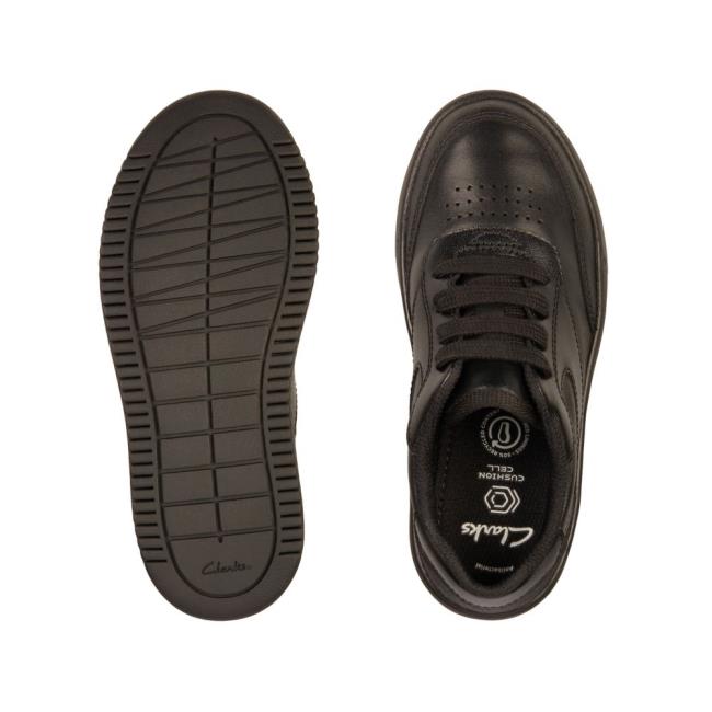 Girls' Clarks Tor Sport Flex Kid School Shoes Black | CLK654QUX
