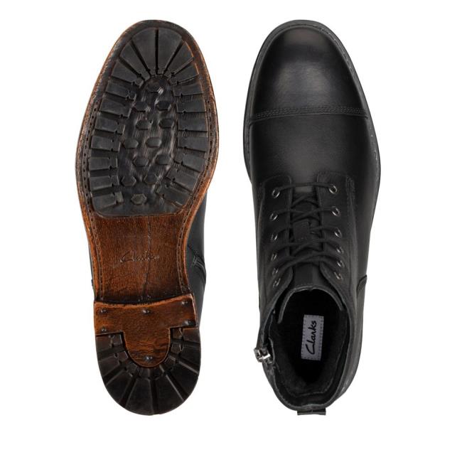Men's Clarks Foxwell Hi GORE-TEX Originals Boots Black | CLK967BHK