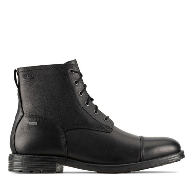 Men\'s Clarks Foxwell Hi GORE-TEX Originals Boots Black | CLK967BHK