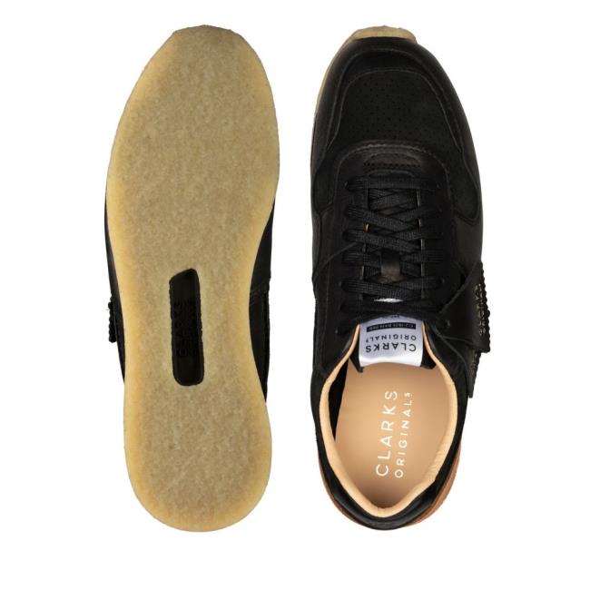Men's Clarks Tor Run Sneakers Black | CLK854OXJ