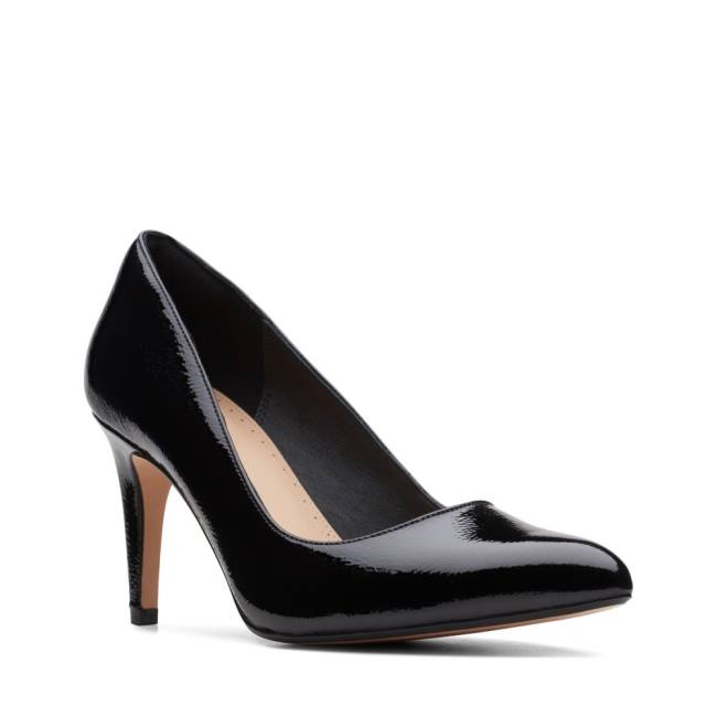 Women's Clarks Laina Rae Heels Shoes Black | CLK421CLQ